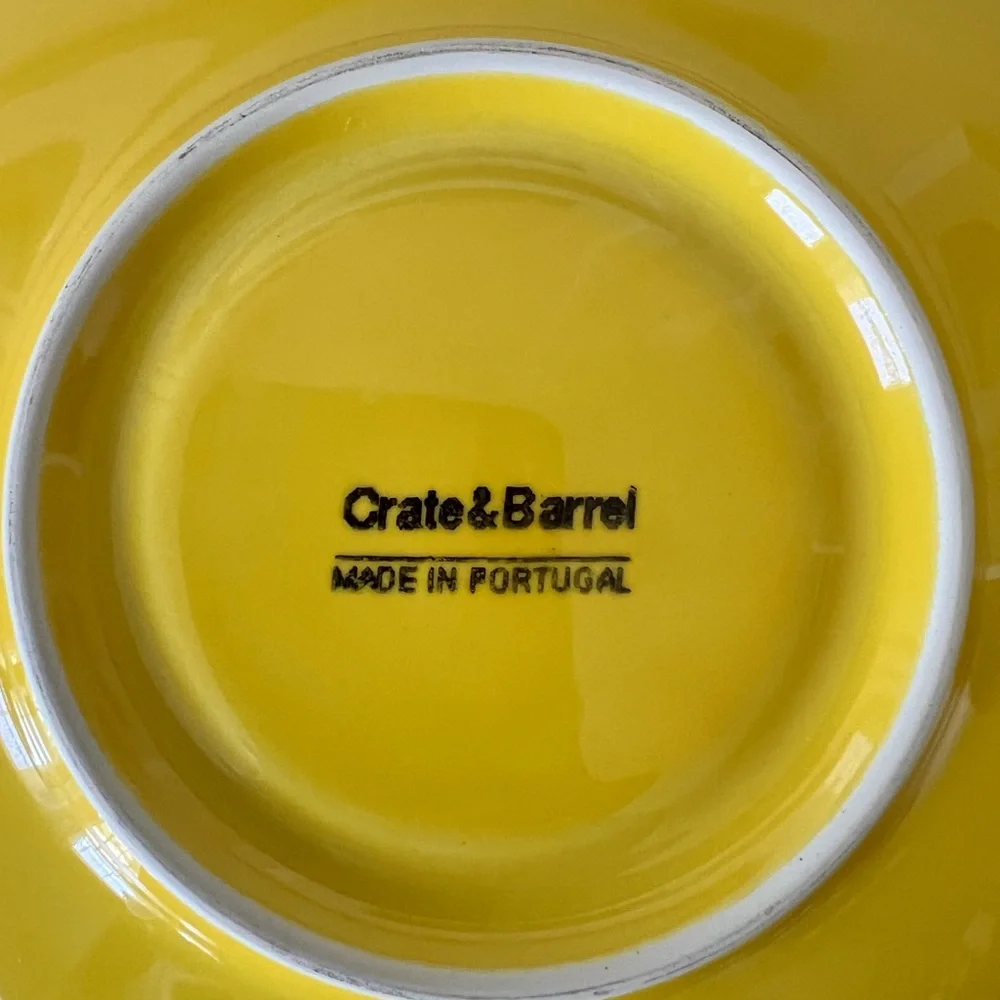Crate & Barrel Oversized Breakfast Mug and Saucer Set